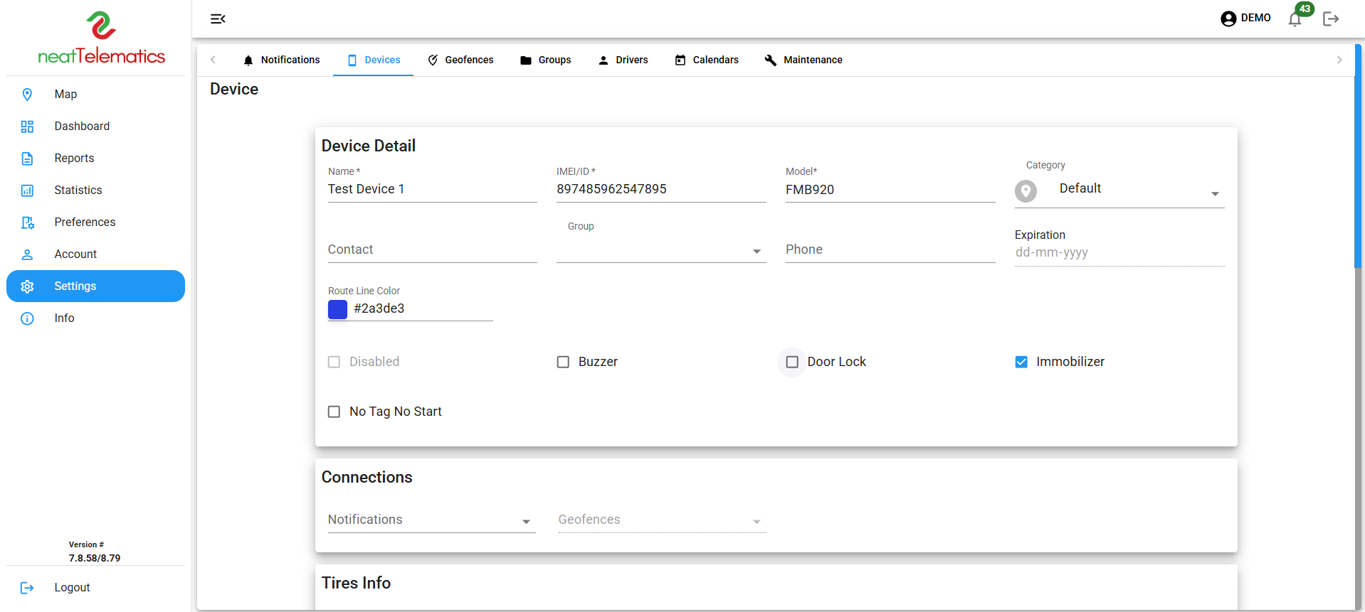 Device Configuration Form